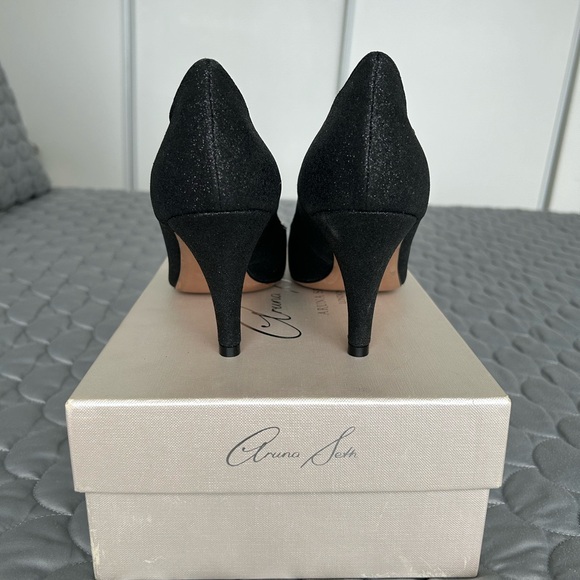 Aruna Seth - Graphite Butterfly Pumps - Size 38 - All Leather - Made in Italy - Picture 8 of 16